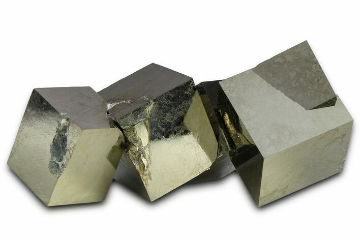 Shiny, Natural Pyrite Cube Cluster - Navajun, Spain #361790